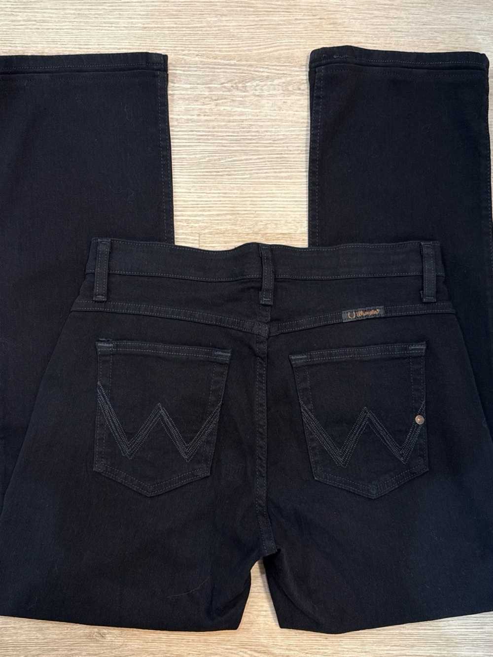 Wrangler Black Straight Leg Jeans for Women